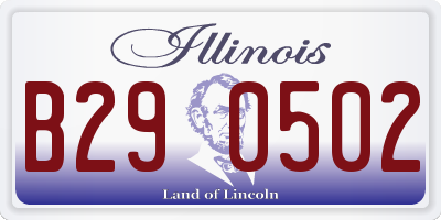 IL license plate B290502