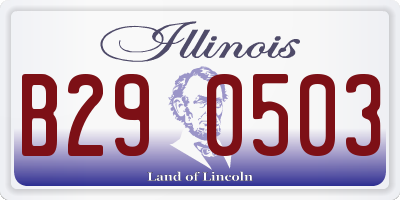 IL license plate B290503