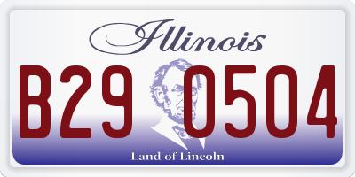 IL license plate B290504