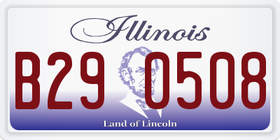 IL license plate B290508