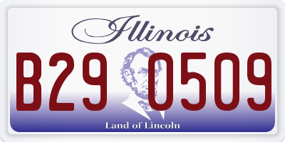 IL license plate B290509