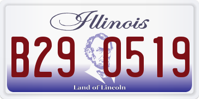IL license plate B290519