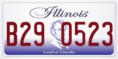IL license plate B290523