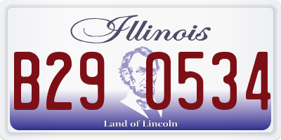 IL license plate B290534