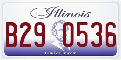 IL license plate B290536