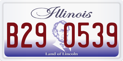 IL license plate B290539