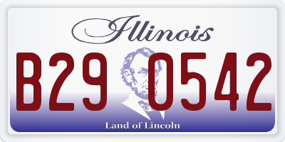 IL license plate B290542