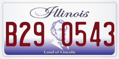 IL license plate B290543
