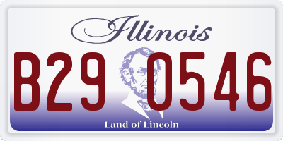 IL license plate B290546