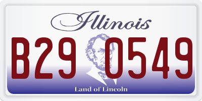 IL license plate B290549