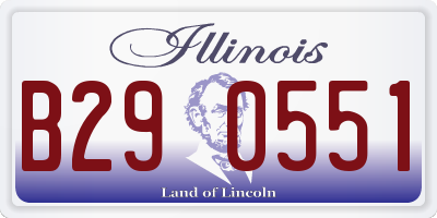 IL license plate B290551