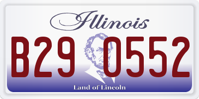 IL license plate B290552