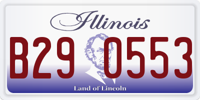 IL license plate B290553