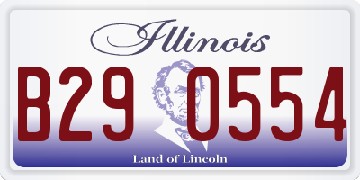 IL license plate B290554