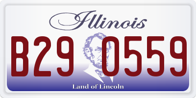 IL license plate B290559