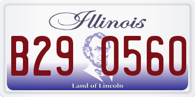 IL license plate B290560