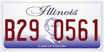 IL license plate B290561