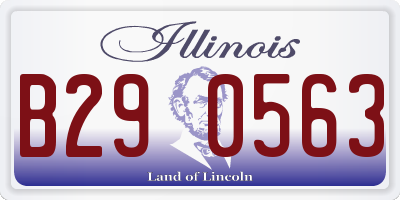IL license plate B290563