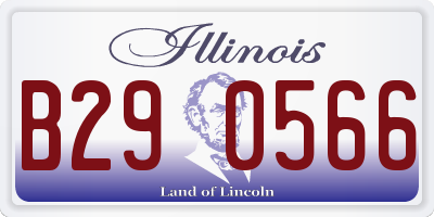 IL license plate B290566