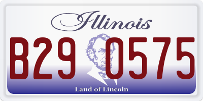 IL license plate B290575