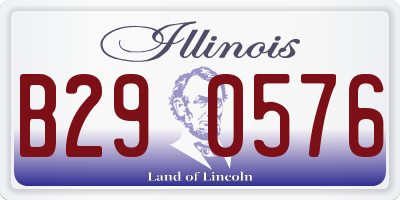 IL license plate B290576