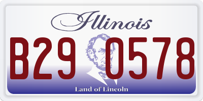 IL license plate B290578