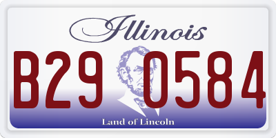 IL license plate B290584