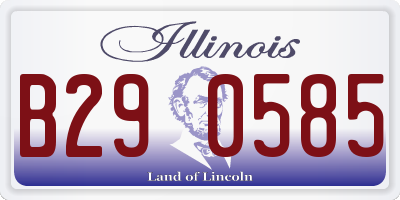 IL license plate B290585