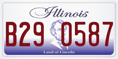 IL license plate B290587