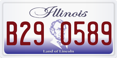 IL license plate B290589