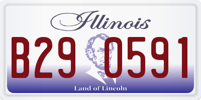 IL license plate B290591