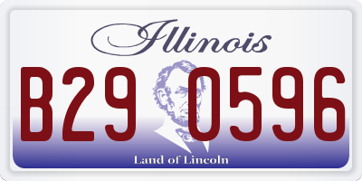 IL license plate B290596