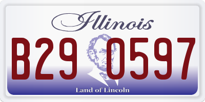 IL license plate B290597