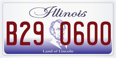 IL license plate B290600