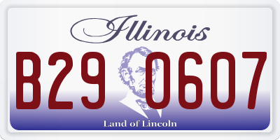 IL license plate B290607