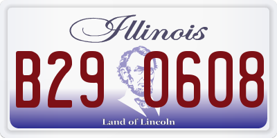 IL license plate B290608