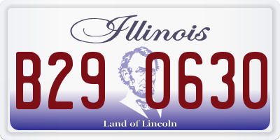IL license plate B290630