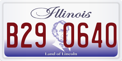 IL license plate B290640