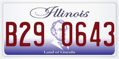 IL license plate B290643