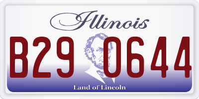 IL license plate B290644