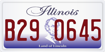 IL license plate B290645