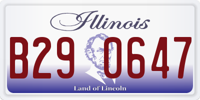IL license plate B290647