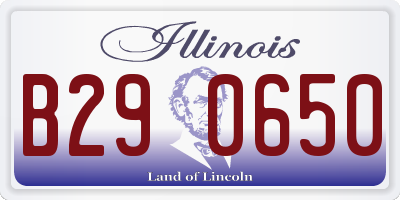 IL license plate B290650