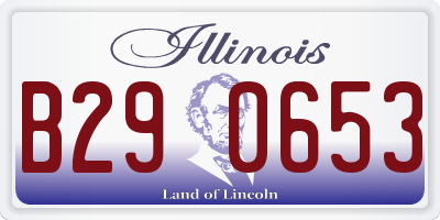 IL license plate B290653