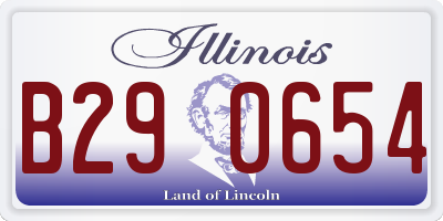 IL license plate B290654