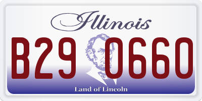 IL license plate B290660