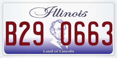 IL license plate B290663