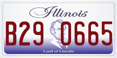 IL license plate B290665