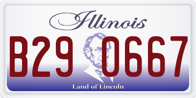 IL license plate B290667
