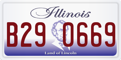 IL license plate B290669